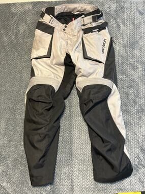 Cortech Sequoia XC Motorcycle Riding Pants Mens M Gray Black Adjustable Waist